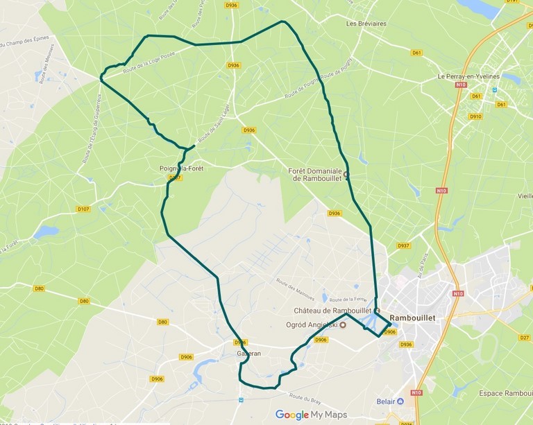 Boucle de 35km en foret de rambouillet