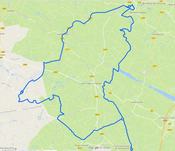 Boucle de 50km en forêt de Ramouillet par LocaCycles